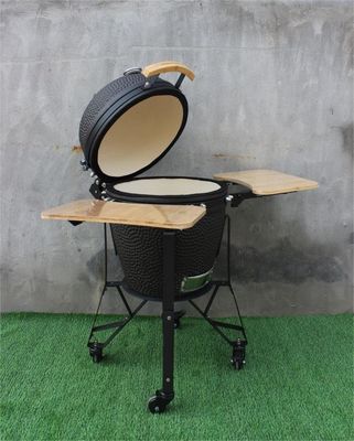 옥외 Kamado 세라믹 흡연자 석쇠 51cm 20 인치 광택이 없는 까만 색깔