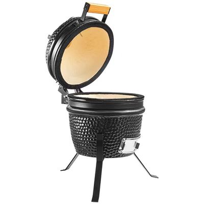 까만 색깔 32cm 13 인치 Kamado 석쇠 고차는 저항을 발사했습니다
