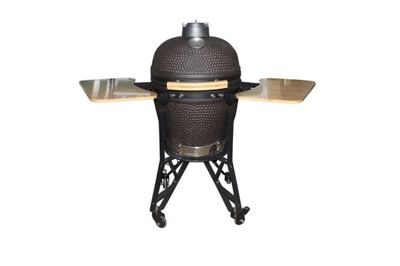 옥외 20 인치 Kamado 석쇠 목탄 광택이 없는 까만 색깔 50cm 취사 도구