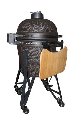 옥외 20 인치 Kamado 석쇠 목탄 광택이 없는 까만 색깔 50cm 취사 도구