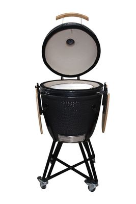 까만 색깔 57cm 22 인치 Kamado 석쇠 세라믹 취사 도구