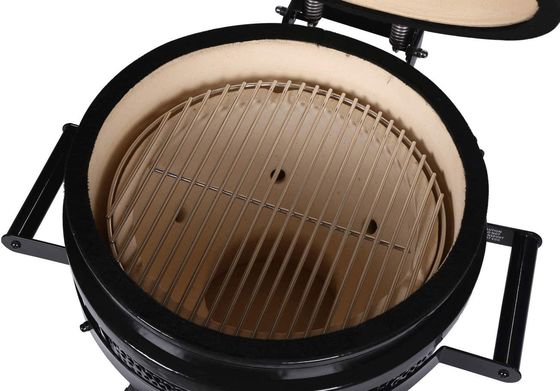 옥외 목탄 16 인치 Kamado 석쇠 세라믹 까만 색깔 40cm