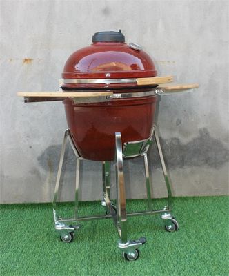 18 인치 Kamado 바베큐 석쇠 흡연자 세라믹 열대 빨간색 48cm