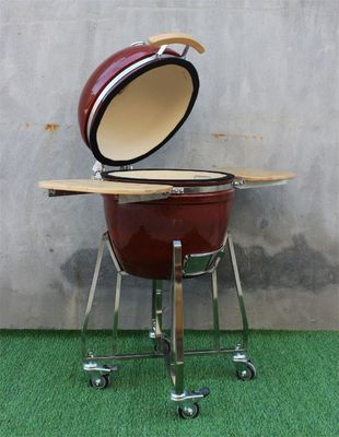 18 인치 세라믹 바베큐 열대 빨간색 48cm 스테인리스 강