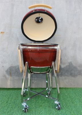 18 인치 세라믹 바베큐 열대 빨간색 48cm 스테인리스 강