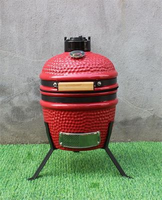 세라믹 13 인치 Kamado 석쇠 옥외 빨간색 33cm